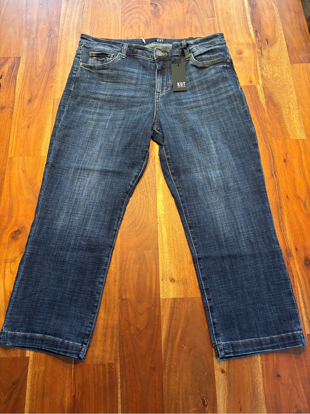 Kut Lauren Crop Straight Leg Jeans - Size 14 Nwt
